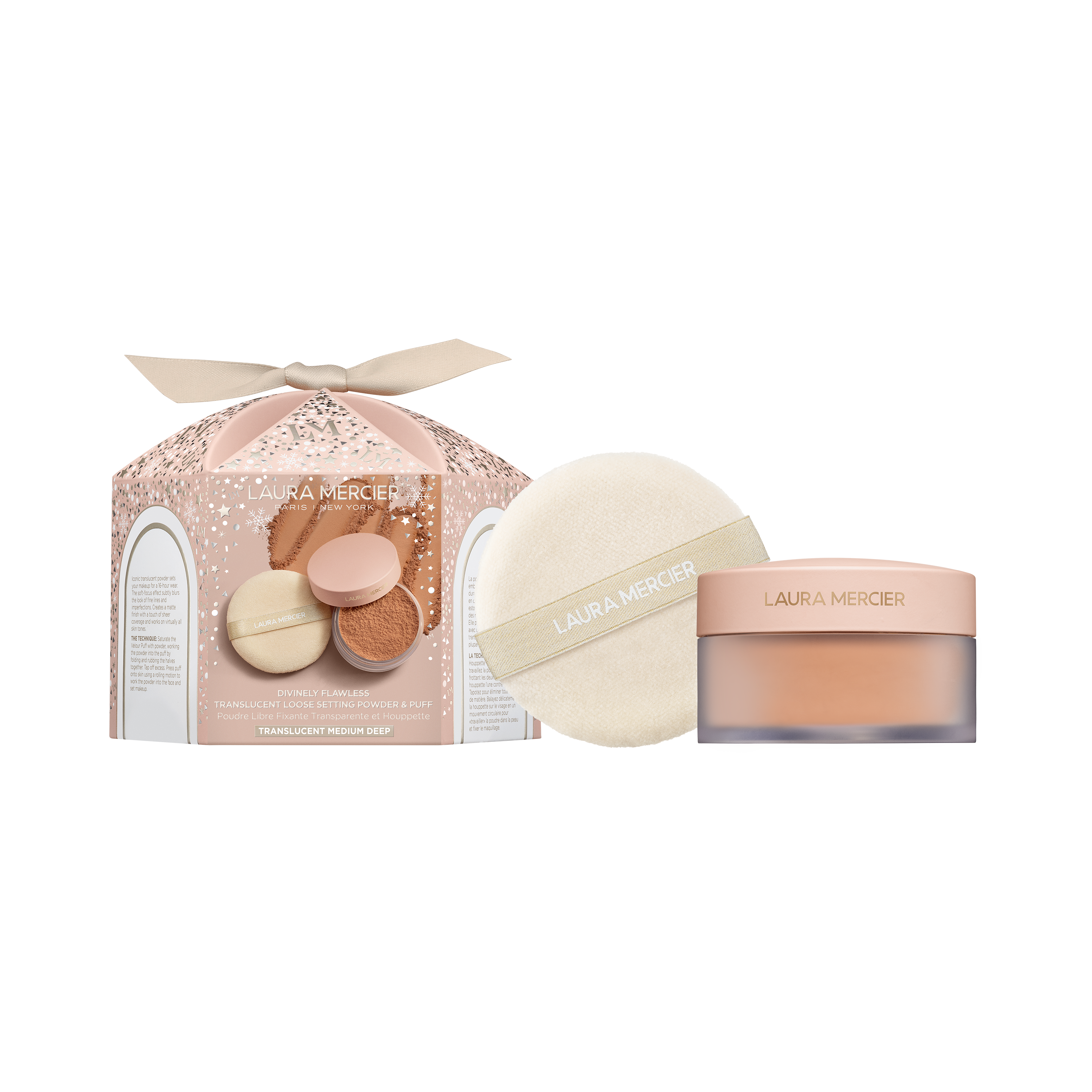 Divinely Flawless Translucent Loose Setting Powder & Puff View 1