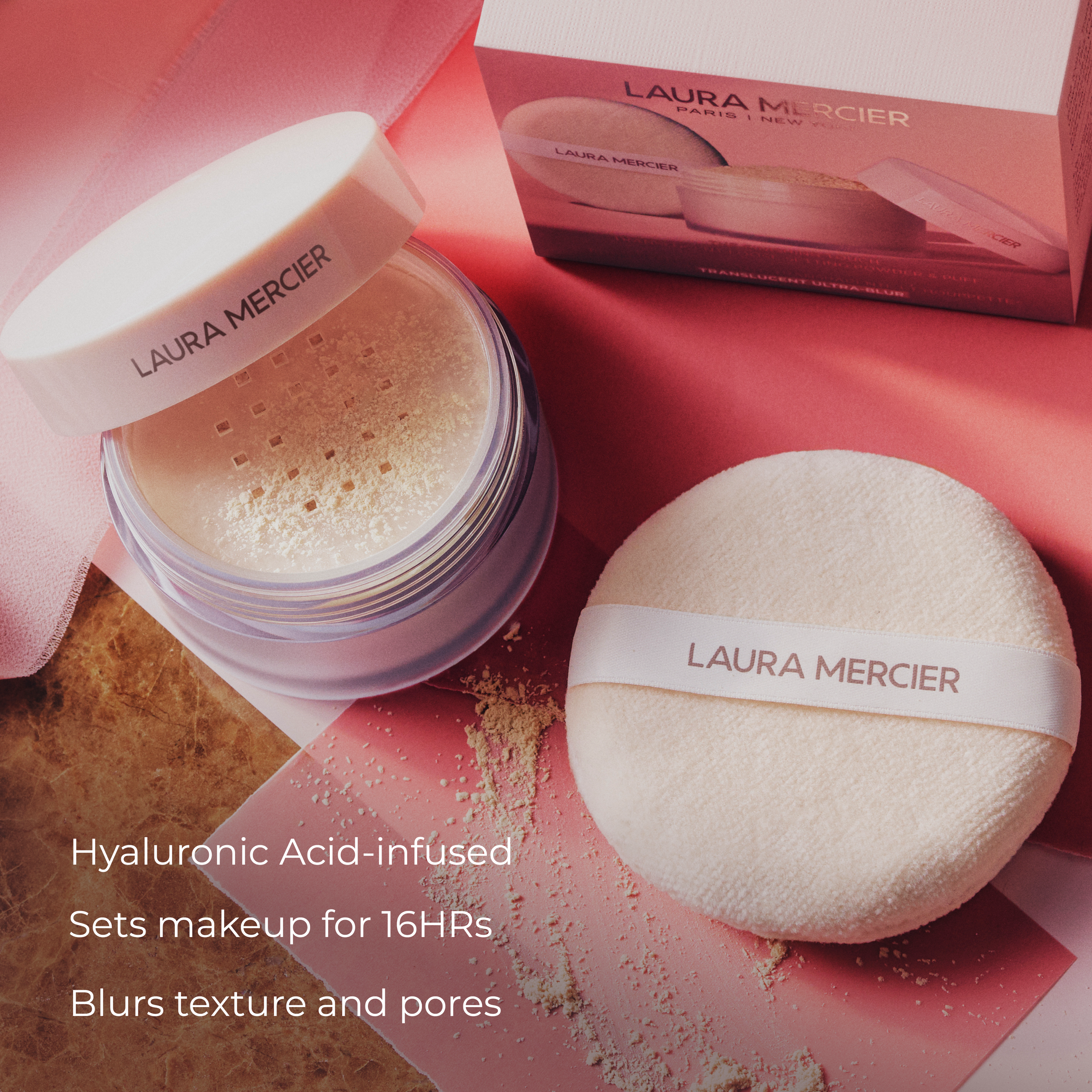 The Finishing Touch Translucent Loose Setting Powder Ultra-Blur & Puff View 2